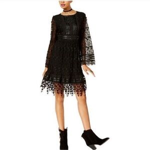 Anna Sui x INC size 4 black lace dress